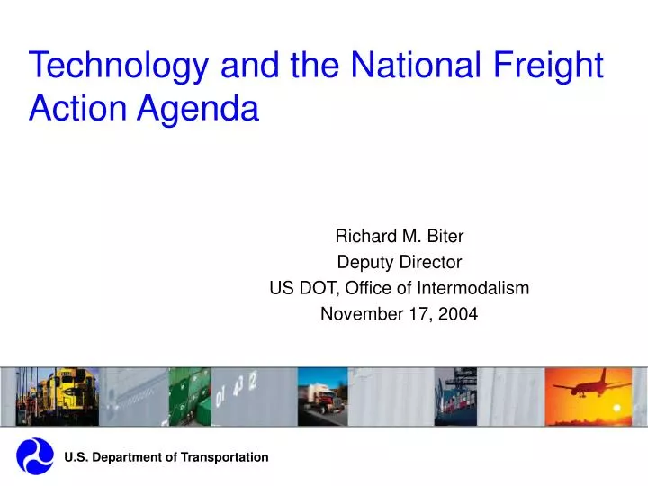 technology and the national freight action agenda