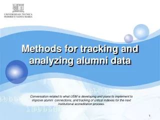 Methods for tracking and analyzing alumni data