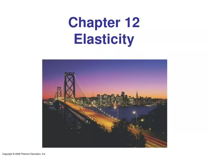 chapter 12 elasticity