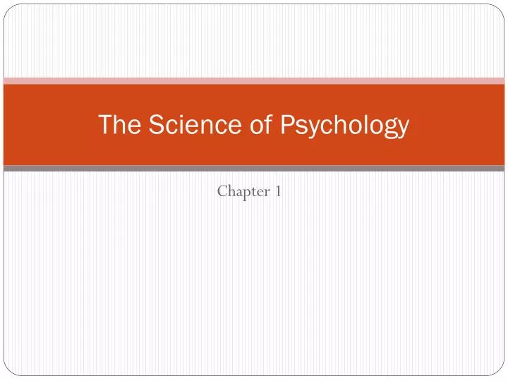 the science of psychology