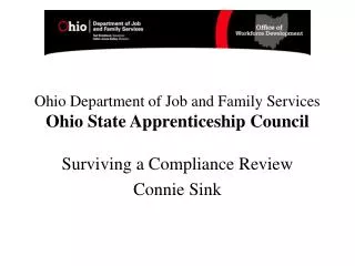 Ohio Department of Job and Family Services Ohio State Apprenticeship Council