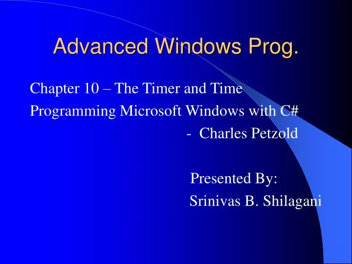 advanced windows prog