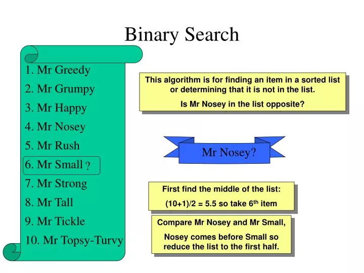 binary search