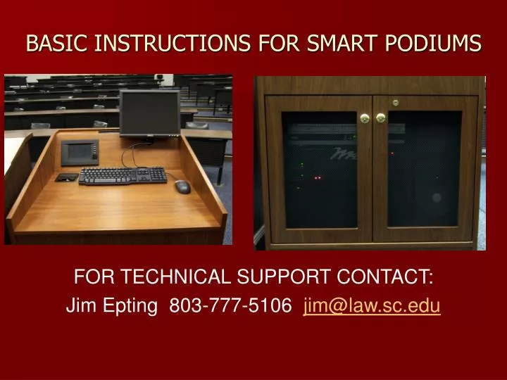 basic instructions for smart podiums