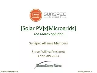[Solar PV]x[Microgrids] The Matrix Solution