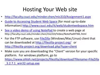 Hosting Your Web site