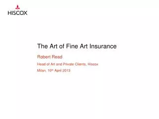 The Art of Fine Art Insurance