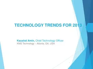 Technology Trends for 2013