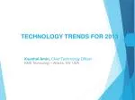 Technology Trends for 2013 - slide 1