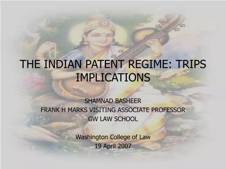 the indian patent regime trips implications