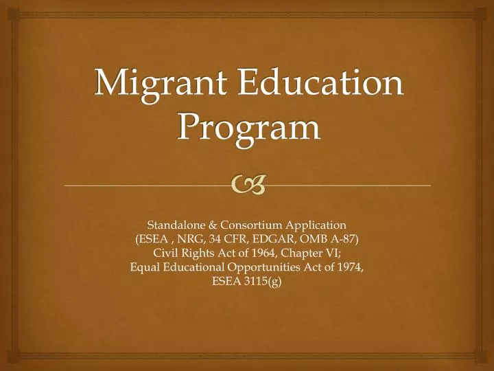 migrant education program
