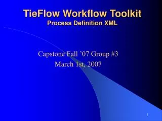 TieFlow Workflow Toolkit Process Definition XML