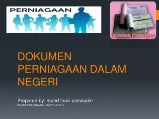 dokumen perniagaan dalam negeri