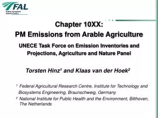 Chapter 10XX: PM Emissions from Arable Agriculture