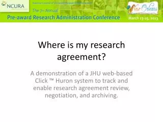 Where is my research agreement?