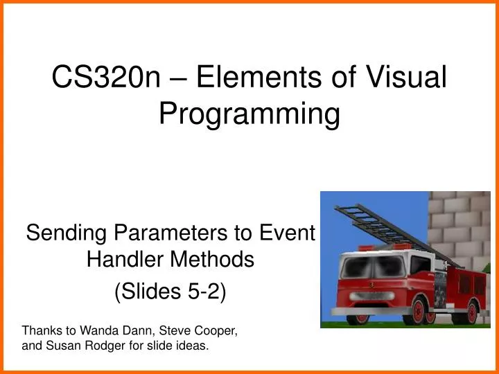 cs320n elements of visual programming