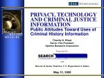 Public Attitudes Toward Criminal History Information: Insights from 2000 Survey - slide 1