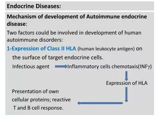 Endocrine Diseases: