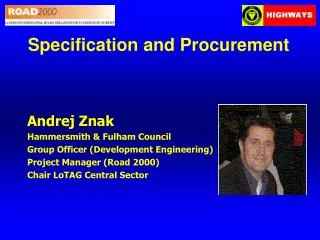 Specification and Procurement