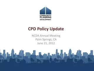 CPD Policy Update