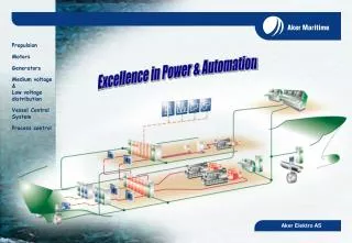 Propulsion Motors Generators Medium voltage &amp; Low voltage distribution Vessel Control System