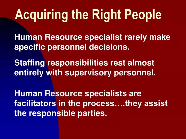 acquiring the right people
