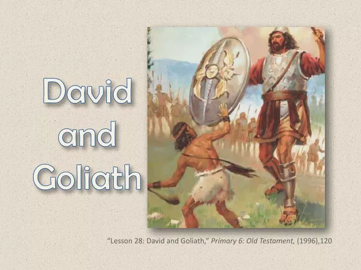 lesson 28 david and goliath primary 6 old testament 1996 120