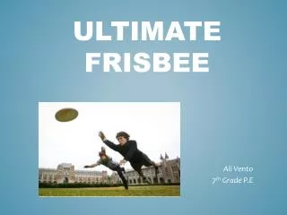 Ultimate FRISBEE