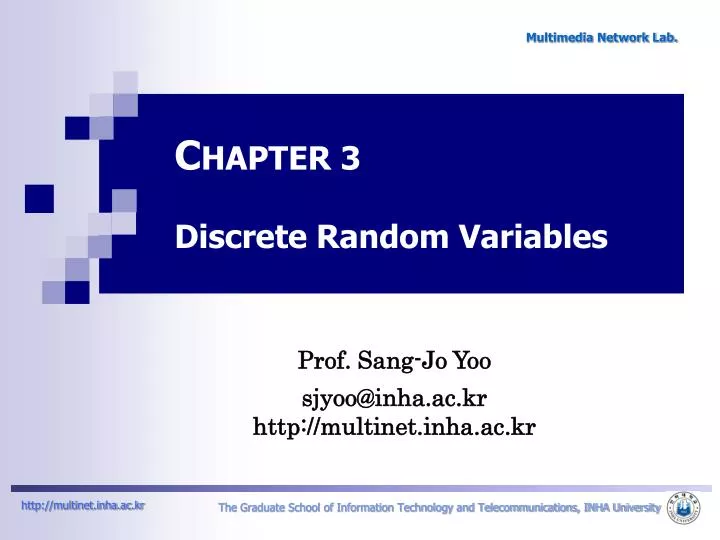 c hapter 3 discrete random variables