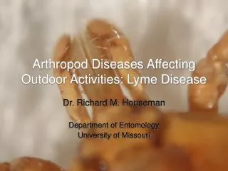 Arthropod Diseases Affecting Outdoor Activities: Lyme Disease