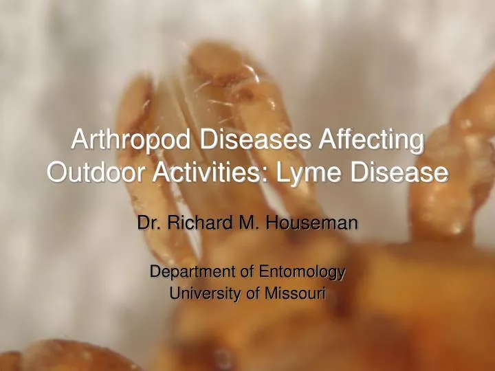 arthropod diseases affecting outdoor activities lyme disease