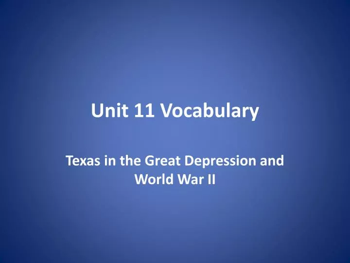 unit 11 vocabulary