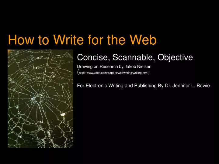 how to write for the web