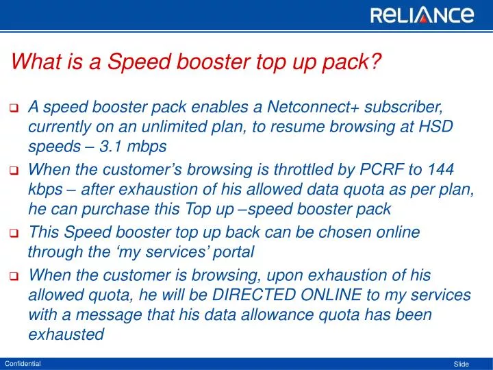 what is a speed booster top up pack