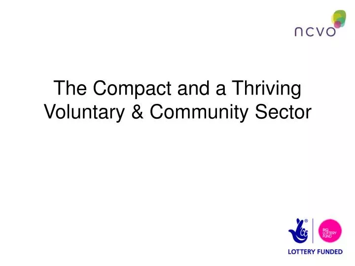the compact and a thriving voluntary community sector