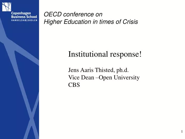 oecd conference on higher education in times of crisis