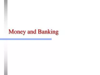 money and banking
