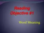 Word Meaning - slide 1
