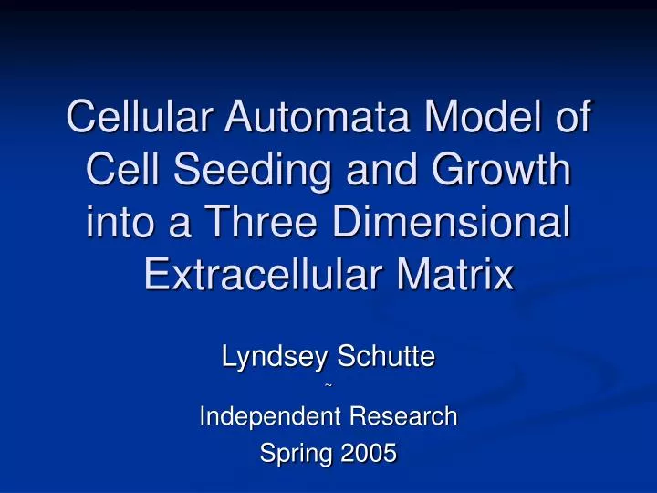 cellular automata model of cell seeding and growth into a three dimensional extracellular matrix