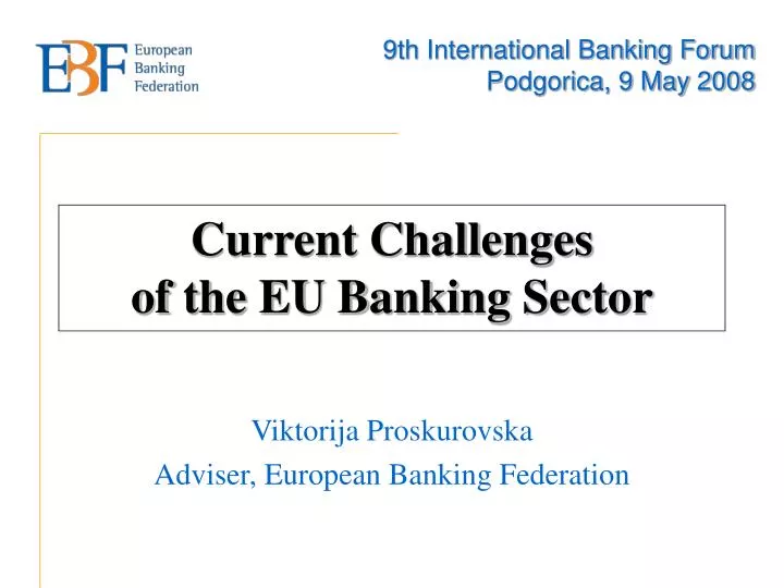 current challenges of the eu banking sector