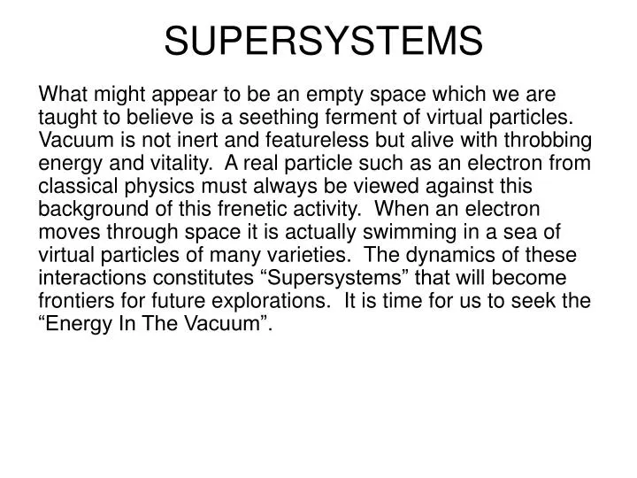 supersystems