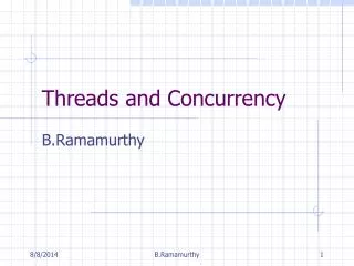 threads and concurrency