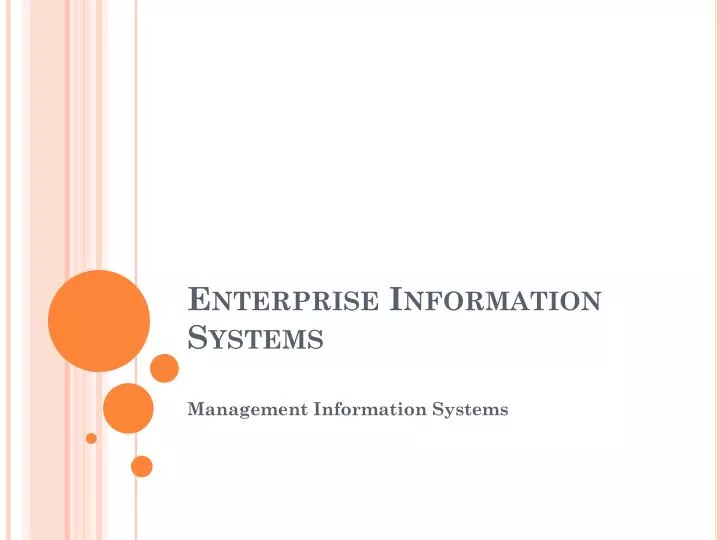 enterprise information systems