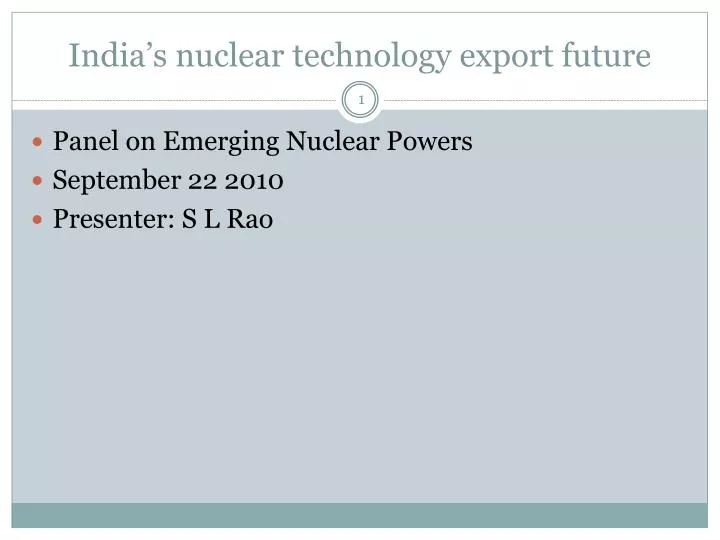 india s nuclear technology export future