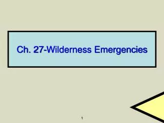 Ch. 27-Wilderness Emergencies