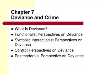 Chapter 7 Deviance and Crime
