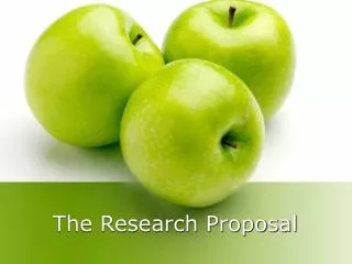 the research proposal