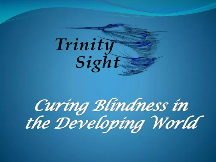 curing blindness in the developing world