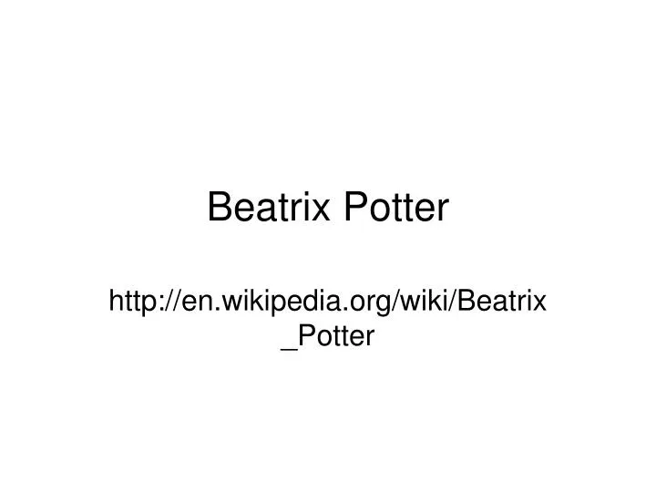 beatrix potter
