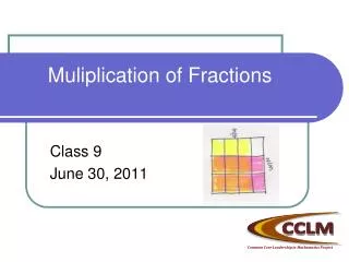Muliplication of Fractions